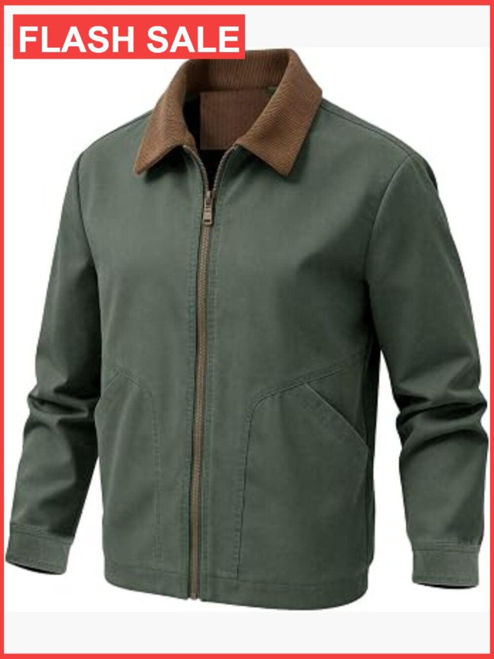 Lightweight Work Barn Jacket Windbreaker Full Zip 3 Pockets